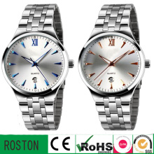 Reloj de pulsera de malla de acero de malla simple para hombres